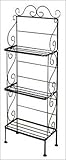 Grace 12" Wrought Iron Small 3-Shelf Bakers Rack 123L