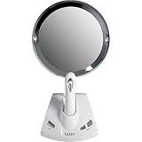 Power Zoom 1X to 5X Lighted Fogless Vanity Mirror in White