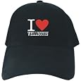 Caps Black I Love Wellington Classic Embroidery New Zealand Capital