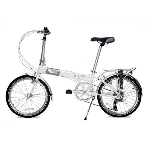 MOBIC Life X7 Folding Bike (Gray on Gloss White)