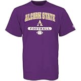 Russell Alcorn State Braves Purple Football T-shirt