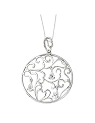 Silver CZ Dancing In The Rain 18in Necklace. Metal Weight- 4.3g.