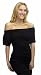 Curve Appeal Short Sleeve Jersey Top w/ Shirred Waist and Strap Back Detail in Black, Size: L