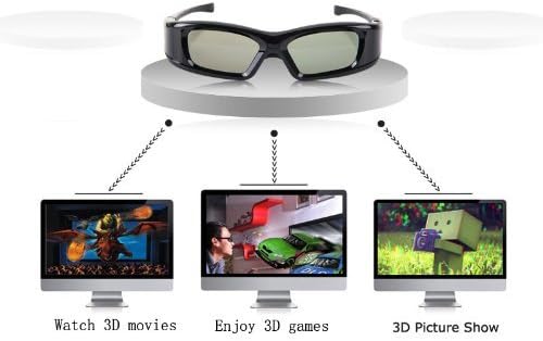 Rechargeable RF 3D Glasses Bluetooth Radio-Frequency Active Shutter for Samsung Sony Toshiba Panasonic Sharp TV