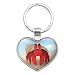 Sweet Hermit Crab Heart Love Metal Keychain Key Chain Ring