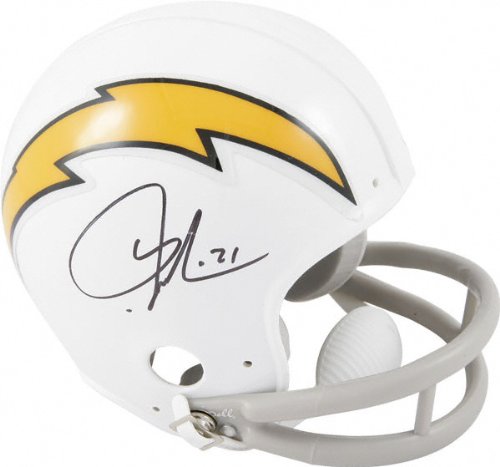 LaDainian Tomlinson San Diego Chargers Autographed White Riddell Mini Helmet