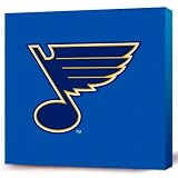 NHL St. Louis Blues White Logo Canvas Print (20 x 20)