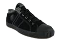 DIESEL YUK & NET TOE CAPPED SUEDE LO TOP TRAINERS BLACK