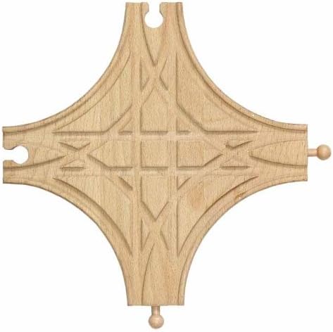 Wooden Railway - Intersection Train Tack (Brio, Thomas, BigJigs, ELC and Others Compatible)
