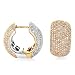 14K Yellow and White Gold 4 Carat Diamond Reversible Hoop Earrings