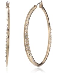 Kenneth Cole New York "Pave Item Boost" Gold Pave Hoop Earrings