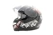 Faze Tribal Red Black Silver Dual Visor Air Pump Motorcycle Helmet (XX-Large)
