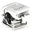 Low price OHM Sterling Silver School Book Bead European Charm fits 3mm Cable Bracelet