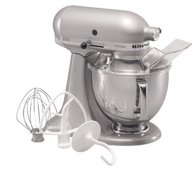 KitchenAid KSM150PSMC Artisan Series 5-Quart Mixer, Metallic Chrome