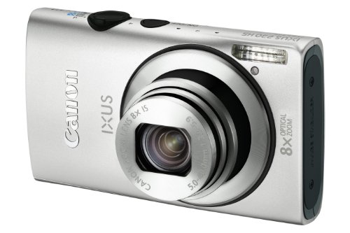 Canon IXUS 230 HS Digitalkamera (12 Megapixel, 8-fach opt, Zoom, 7,6 cm (3 Zoll) Display, bildstabilisiert) silber