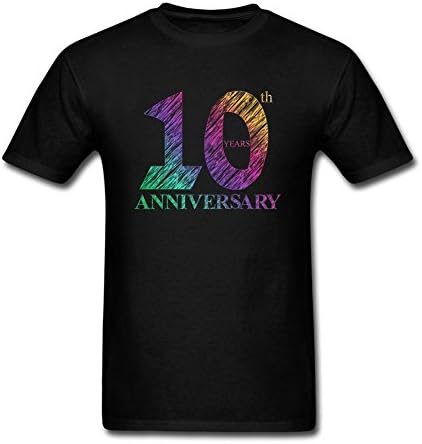 NikiJun Men's The Painted Logo Of The 10th Anniversary Short Sleeve T shirt XL