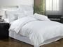 Chezmoi Collection 7 Pieces White Cotton Damask Stripe Comforter/bed-in-a-bag Set Queen Size Bedding
