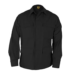 Black Poly / Cotton Ripstop BDU Coat