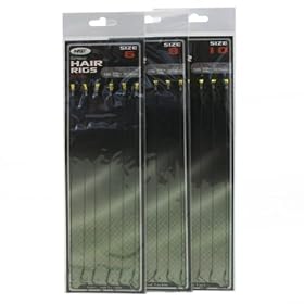 18 BRAID CARP FISHING HAIR RIGS SIZE 6,8,10 6 OF EACH SIZE CARP BARBEL FISHING TACKLE