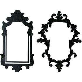 Ornate Frames Silhouette Temporary Removable Wall Stickers, Black by Creative Co-op