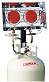 Paulin Products Inc 30,000 BTU Propane Radiant Heater, Double Tank-Top Burner #2500-EZ