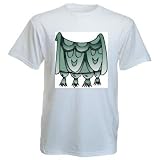 T-Shirt mit der Grafik: Tuch, Vorhang, Europa, Dekoration, Deutschland, gr&uuml;n, B&uuml;hne, Leinen, Zirkus, Theater