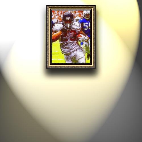 Completely Handpainted American Football Sport Painting, Custom Order FL2800, Oil on Canvas, with Option to Paint Jerry, Brett & Co. from Any Other Favorite Photograph or Picture, Unframed, Size 28'' x 38