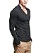 Match K|G Mens Basic T-shirts Series V-neck/Long sleeve/Slim fit