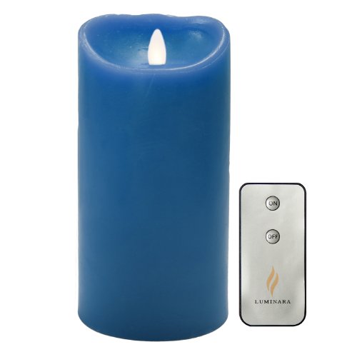 Luminara 7 Blue Flameless Wax Candle with Timer and Remote Boooonnoonser