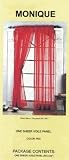 2 Sheer Voile Curtains 60x84 - RED