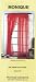 2 Sheer Voile Curtains 60x84 - RED