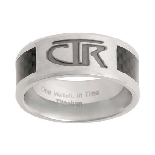 J113 - CTR RING Titanium With Carbon Fiber Inlay "Titan" Designer inspired silver jewelry modern exclusive