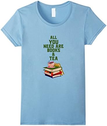 Women's Coffee And Book Lovers T-Shirt, Funny Read Day Quotes Gift Small Baby Blue