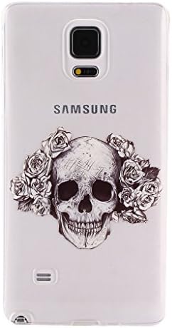 MBo For Galaxy Note 4 Case,Slim TPU Soft Case For Samsung Galaxy Note 4 - Skull