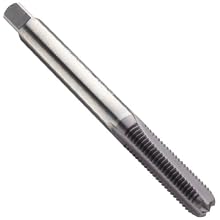 Dormer T100/T110 Solid Carbide Straight Flute Tap, TiAlN Coated, Round Shank With Square End, Modified Bottoming Chamfer