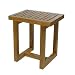 Solid Teak Grate Shower Stool, Bench