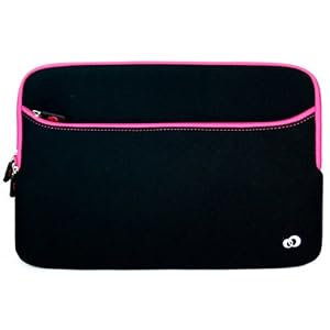 Kroo Apple iPad Care ONE Bundle; Magenta Glove 2 iPad Case, Anti Glare Screen, Crystal Clear Case, Travel Charger, USB Sync Cable and Earphones