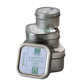 Greenfire 3 Pack Peppermint Eucalyptus Basil All Natural Massage Oil Candles, fragranced with essential oils, size 2 fluid ounces (Sizes: 1 fl.oz, 2 fl.oz, 4 fl.oz)
