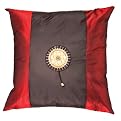 Sunflower Pillow Sham - Crimson/ Black