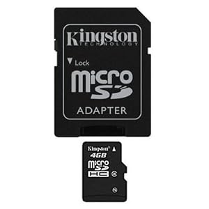 Kingston 4 GB microSDHC Class 4 Flash Memory Card SDC4/4GBET