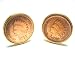 Indian Head Penny Coin Cufflinks w/ 18KT Gold Plating w/ Gift Box