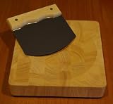 8 x 8 x 1 3 5 End-Grain Mincing Board and Knife by SimplyWood