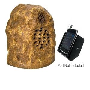 Cables To Go Audio Unlimited Premium 900MHz Wireless Weather Resistant Rechargeable Rock 1 Speaker System with Dual Power Transmitter, Sandstone (SPK-ROCK4)