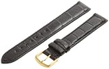 Hadley-Roma Men's MS2007RA-170 17-mm Black Genuine Alligator Leather Watch Strap