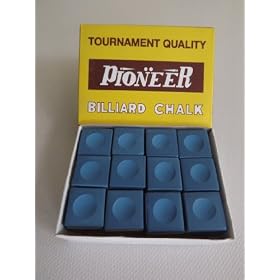 Box of 12 Blue Pioneer Tournament Quality Pool and Snooker Table Chalks,