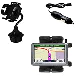 Garmin Nuvi 200 Auto Cup Holder with Car Charger - Uses Gomadic TipExchange