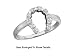 Stunning Petite 10k. White Gold Diamond Horse Shoe Promise Ring