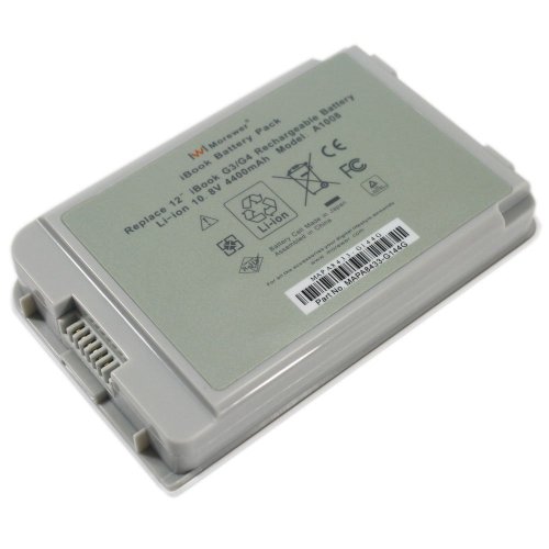 Morewer New Laptop Battery for Apple iBook G3 G4 12 inch A1008 A1054 A1061 M8403 M8433 M8956 M9007 M9008 M9184 M9337 M9018 M7692 M7698 M8520 M9164 M9426 M9623 Laptop Battery (Li-ion 10.8V 48Wh)