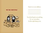We're Moving by Bald Guy Greetings, 8 mini-cards per box (Pack of 2)