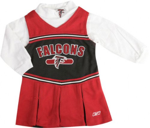 Atlanta Falcons Toddler Long Sleeve Cheerleader Jumper - 3T